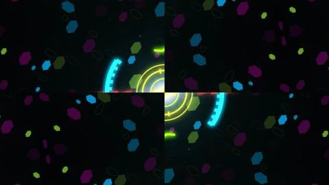 A variety of glowing abstract hud elements. Stock Illustration