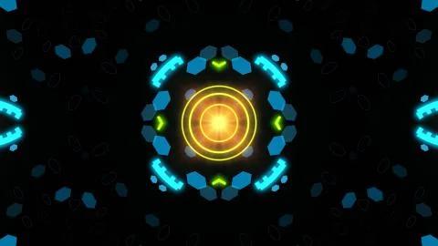 A variety of glowing abstract hud elements. Stock Illustration