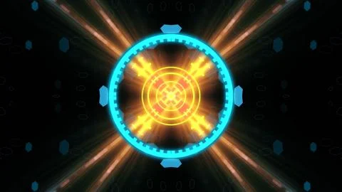 A variety of glowing abstract hud elements. Stockillustratie