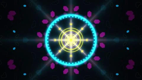 A variety of glowing abstract hud elements. Stock Illustration