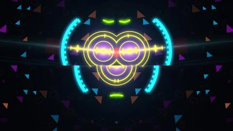 A variety of glowing abstract hud elements. イラスト素材