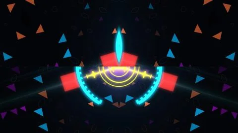 A variety of glowing abstract hud elements. Illustrazione stock