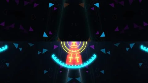 A variety of glowing abstract hud elements. Stock Illustration
