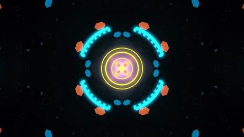 A variety of glowing abstract hud elements. Stock Illustration