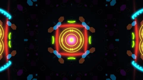 A variety of glowing abstract hud elements. Stock Illustration