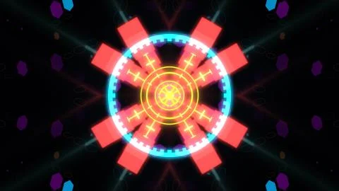A variety of glowing abstract hud elements. Illustrazione stock