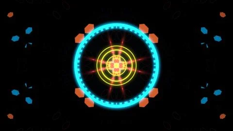 A variety of glowing abstract hud elements. 스톡 일러스트