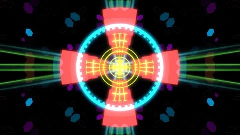 A variety of glowing abstract hud elements. 库存插图