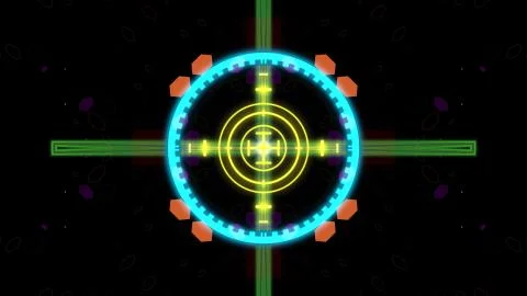 A variety of glowing abstract hud elements. 스톡 일러스트