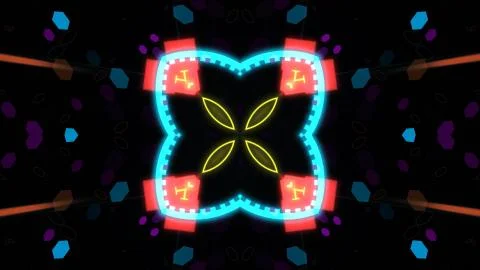 A variety of glowing abstract hud elements. Illustrazione stock