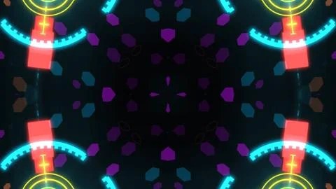 A variety of glowing abstract hud elements. Stockillustratie