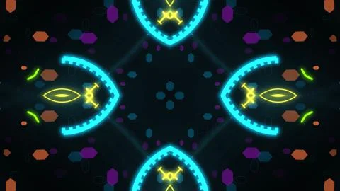 A variety of glowing abstract hud elements. イラスト素材