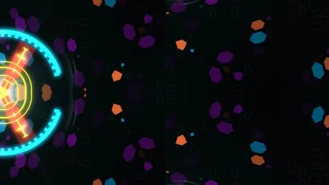 A variety of glowing abstract hud elements. 스톡 일러스트