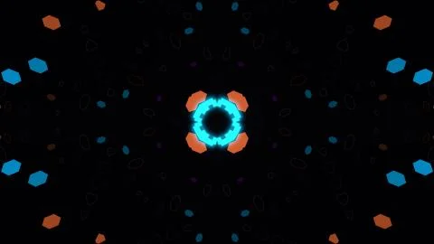 A variety of glowing abstract hud elements. Illustrazione stock