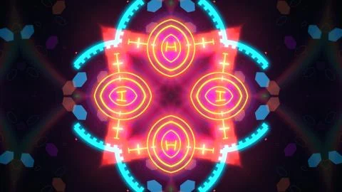 A variety of glowing abstract hud elements. Stock Illustration