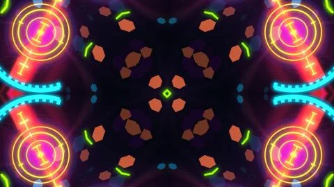 A variety of glowing abstract hud elements. Stock Illustration