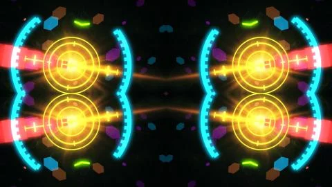 A variety of glowing abstract hud elements. Stockillustratie