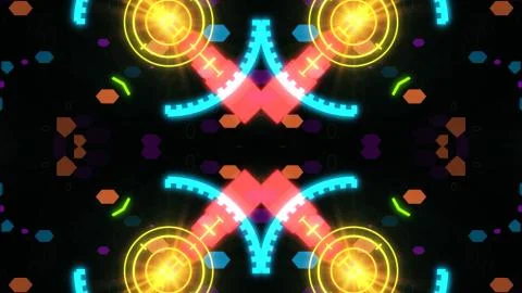 A variety of glowing abstract hud elements. イラスト素材