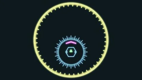A variety of glowing abstract hud elements. 스톡 일러스트