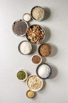 Variety of grains Stock Photos