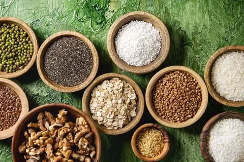 Variety of grains Stock Photos