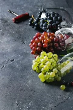 Variety of grapes Stock Photos