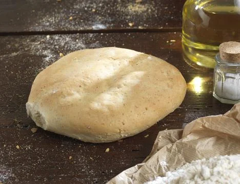 Variety of handmade bread On a rustic backdrop Stock Photos