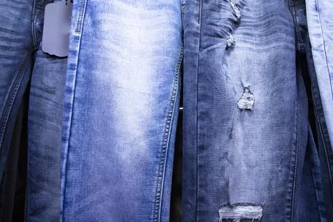 Variety Jeans pant pattern texture Can be used as a Background wallpaper Stock Photos