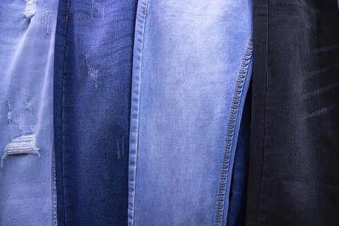 Variety Jeans pant pattern texture Can be used as a Background wallpaper Stock Photos