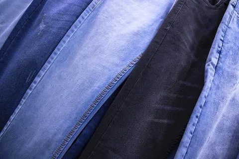 Variety Jeans pant pattern texture Can be used as a Background wallpaper Stock Photos