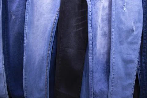 Variety Jeans pant pattern texture Can be used as a Background wallpaper Stock Photos