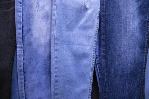 Variety Jeans pant pattern texture Can be used as a Background wallpaper Stock Photos