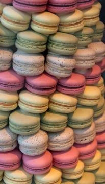 Variety of Macaroons Stock Photos