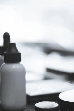 Variety of makeup on the table Fotos de archivo