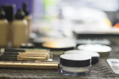 Variety of makeup on the table Stock-Fotos