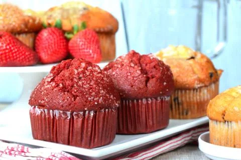 Variety of Muffins Foto stock