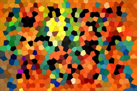 A variety of multi-colored rhombuses creating a composition in a modern style. Stock Illustration