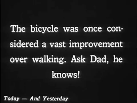 A variety of odd bicycles from the beginning of the 20th century, compared with Stock Footage 74936736