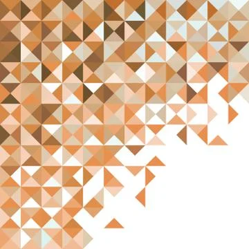 Variety Orange square pixel tile mosaic with copy space in the corner for a.. Stock Illustration