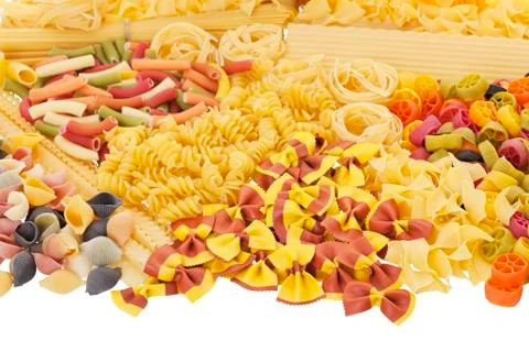 Variety of pasta Stock Photos