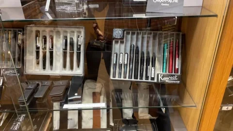 Variety pens in store Stock Footage 241142202