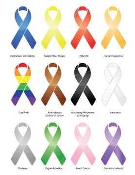 Variety of ribbons with a drop-shadow. eps file available Stock Illustration