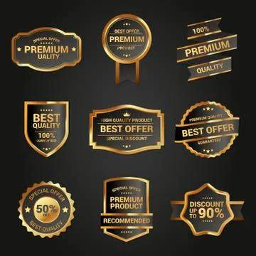 Variety of sales tag set Illustrazione stock