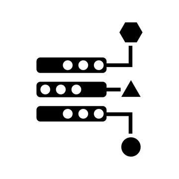 Variety, server, data icon. Illustrazione stock