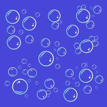 Variety of soap bubble set Stock Illustration