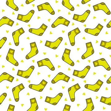 Variety socks. Seamless pattern. Illustrazione stock