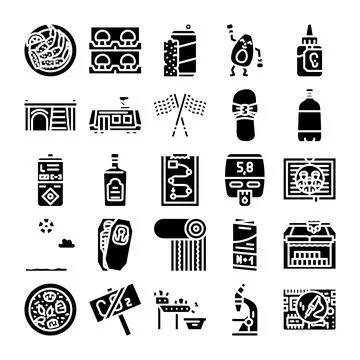 Variety of solid objects and miscellaneous symbols collection 스톡 일러스트