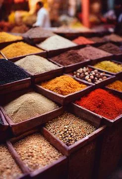 Variety of spices Stock Illustration