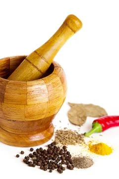 Variety of spices Stock Photos