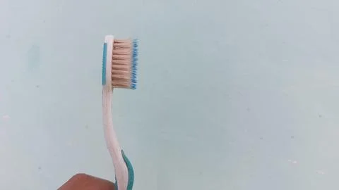 A variety of toothbrush options with different models and colors Stock Photos